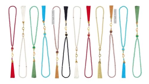 Tasbih Prayer Beads 99, Pack of 10, Muslim Prayer Beads, Islamic Praying Bead, Muslim Rosary Bead Necklace, Dhikr,Tasbeeh Bulk,Misbaha, Masbaha, Tespih,Bracelet Ramadan Gifts Eid gifts Islamic Gift - color: Mix 50