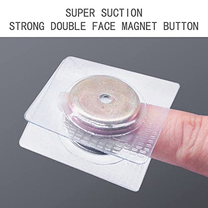 SEMINI Hidden Sew Magnetic Snap Invisible Hidden Sew in PVC Hidden Purse Closure for Fastener Handbag Cloth Clasp DIY Craft Sewing Tools (25mm) - size: 25mm,circular