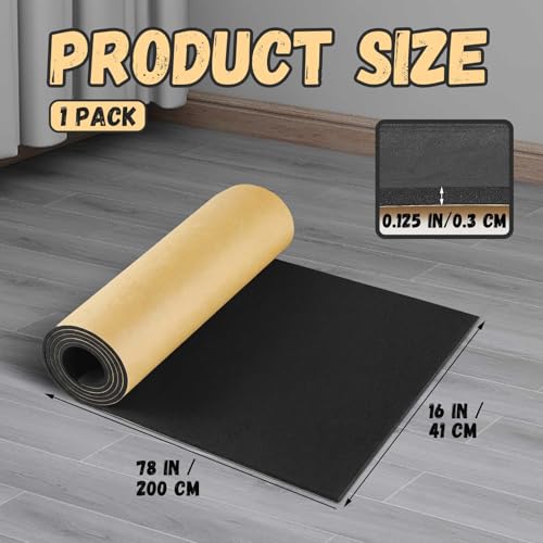 Pangda 1 Piece 78 x 16 x 1/8 Inch Extra Large Marine Foam Roll Closed Cell Rubber with Adhesive Insulation Sheets Lightweight Single Sided Tape Water Weather Resistant for Craft - size: 78 x 16 x 1/8 Inch