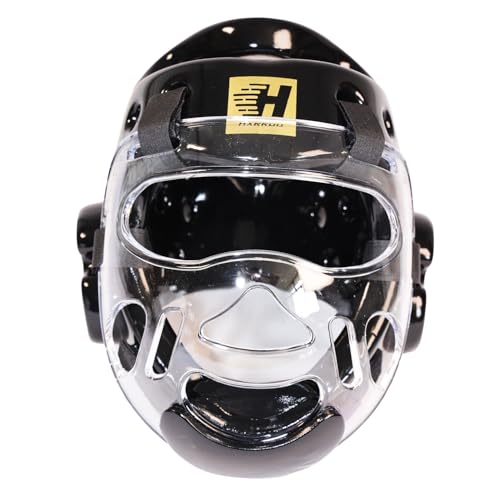 Taekwondo Headgear Karate Headgear with Removable mask for Sparring Partner Muay Thai Taekwondo Karate MMA Training Youth Adults - color: black, size: X-Large
