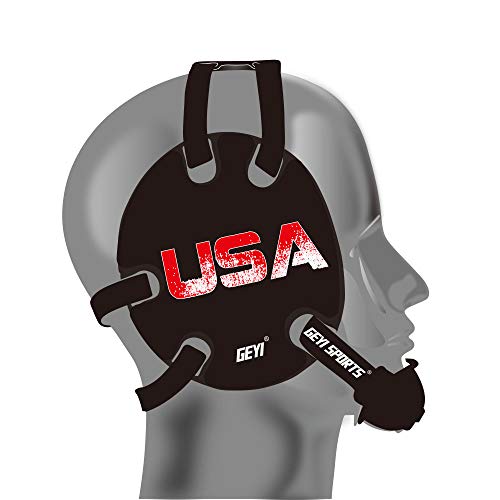 Wrestling Headgear with Flag Wraps (Black, Youth) - color: Black, size: Youth