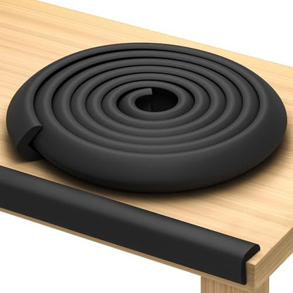 Furniture Edge Guards | 16ft Protective Protective Foam Cushion | Baby Child Proofing Set NonToxic and Safe for Table, Fireplace, Countertop | Black - color: Black, size: 16ft