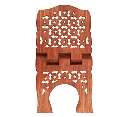 Sheesham Wooden Rehal Holy Book Stand for Reading Quran, Geeta, Guru Granth Sahib, Bible, etc. [13x6.5x1] Inches