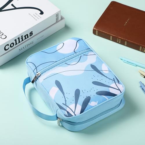 Mr. Pen- Bible Cover Case | Carrying Book Case with Durable Handle and Zippered Pocket, Bible Protective Church Bag for Men & Women, Christian Gifts - color: Marine Dream