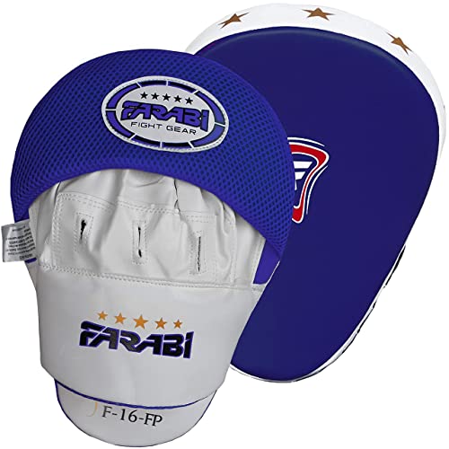 Boxing Pads Durable Curved Boxing Mitts — Lightweight Punching Mitts MMA, Muay Thai Training, Kickboxing Martial Arts & Sparring Pads - color: Blue
