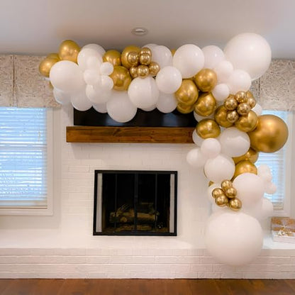 Voircoloria 90pcs White Balloons Garland Arch Kit, 18 12 10 5 Inch - color: 03 White, size: 5/10/12/18 inch - 90pcs