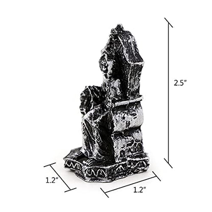 Skull Devil Throne Statues Decorations Aquarium Fish Tank Death Halloween Figurine Sculpture Reptile Turtle Lizard Tanks Terrarium Décor Ornament Pet