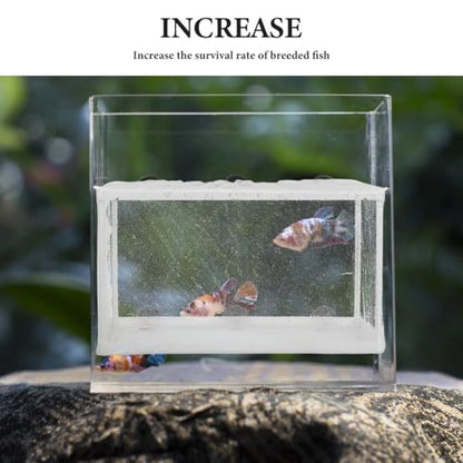Toddmomy Fish Net Big Size Fry Hatchery Incubator with Suction Cups for Aquarium Fish Nursery Tank Polyester Mesh 10.23X5.90X5.90In