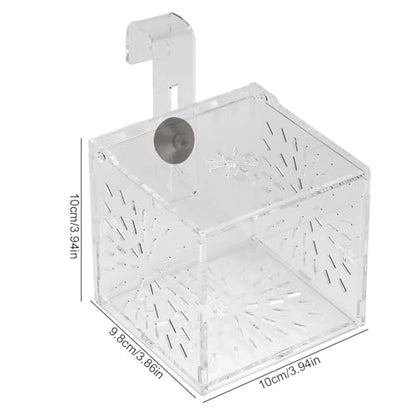 Acrylic Transparent Fish Tank Isolation Box - Aquarium Breeding Incubator Holder (10CM*10CM*) - size: 10CM*10CM*10CM