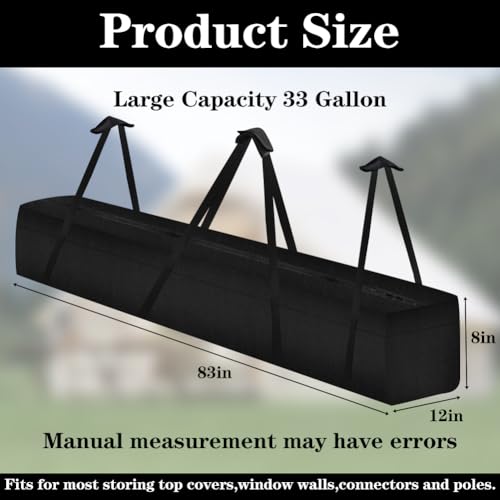 Large Tent Storage Bag Tent Pole Bag - 83''L x 12''W Heavy-Duty 600D Oxford Canopy Pole Bag with Reinforced Handles and Dual Zipper, Suitable for Various Party Tent Canopy Models