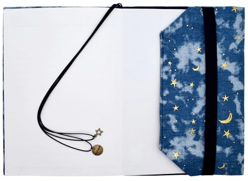 BLBMH A5 Fabric Book Cover for Paperback Journal Notebook Women - Denim - color: Denim, size: 8.3in