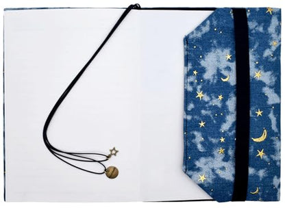BLBMH A5 Fabric Book Cover for Paperback Journal Notebook Women - Denim - color: Denim, size: 8.3in