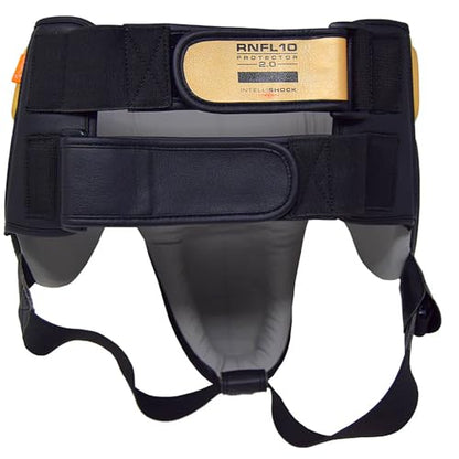 RIVAL Boxing RNFL10 360 Groin Protector with Intelli-Shock D3O Foam, Intelligently Adapts to The Intensity of Any Hit - color: Black/Gold, size: X-Large
