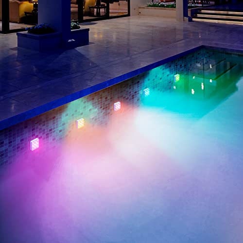 LOFTEK Pool Lights 2 Pack, Rechargeable Submersible LED Lights with Remote, IP68 Waterproof, 16 Colors Underwater Pool Light for Above Ground Inground Pool, Hot Tub, Shower, Bathub, Party, Vase, - size: 2 Pack