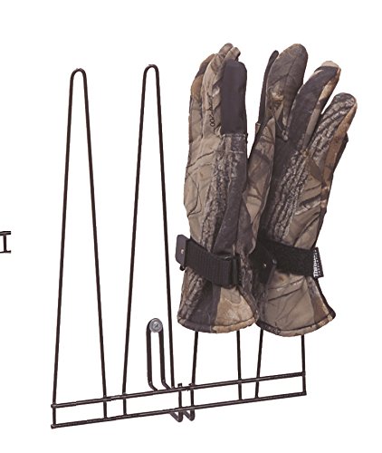 Rack'Em Glove Drying Rack - Wall Mount Dryer Racks for Hats, Gloves, Socks - Mitten Tree - Small or Large Mounted Clothing Organizers - color: 2 Pair Glove Drying Rack