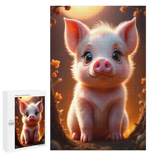 Puzzles for Adults 1000 Pieces - Pig Cute Baby Pig Funny Puzzles Challenging and Relaxing Gifts Idea for Puzzle Enthusiasts - color: Puzzles-1, size: 1000pcs