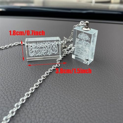 Islam shahada car Hanging Quran Allah AYATUL KURSI Crystal car Pendant Muslim Gifts