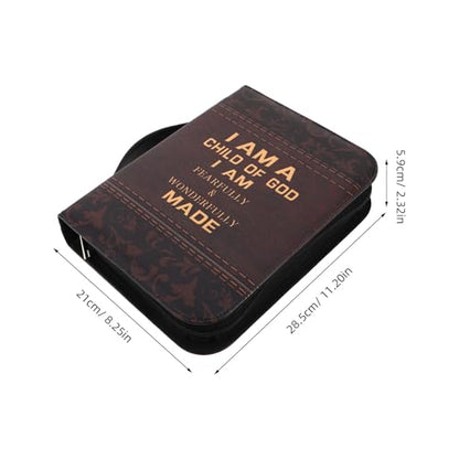 Bible Cover for Women: Bag Bible Protective Book Holder Carrying Case Folder Organizer - Buddhist Text Bag Handbags for Storage