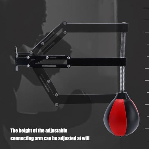 Speed Bag for Boxing, Wall Mounted Punch Bags, Reflex Bag for Adults, Home, Gym, Relaxation Workout, Height-Adjustable Boxing, Reflex Ball Speed Punching Bags for Training, Boxing, Sports