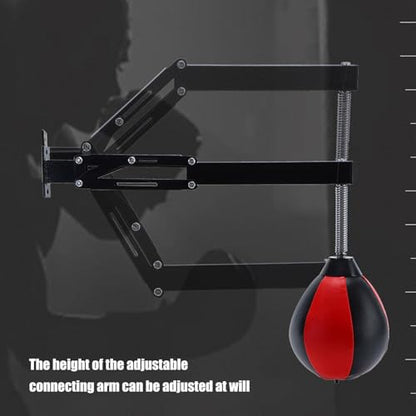 Speed Bag for Boxing, Wall Mounted Punch Bags, Reflex Bag for Adults, Home, Gym, Relaxation Workout, Height-Adjustable Boxing, Reflex Ball Speed Punching Bags for Training, Boxing, Sports