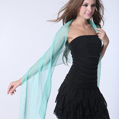 Tapp Collections™ Fashionable Soft Chiffon Scarf - color: Solid / Mint
