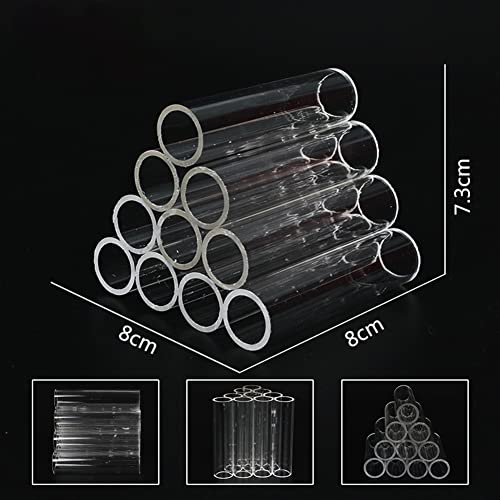 Gigicloud Aquarium Acrylic Crystal Shelter House Transparent Acrylic Breeding Tube Shrimp Fish Hide Cave House Breeding Tube Hiding Cave Hideaway Pipes Reduce Stress