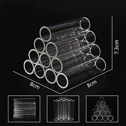 Gigicloud Aquarium Acrylic Crystal Shelter House Transparent Acrylic Breeding Tube Shrimp Fish Hide Cave House Breeding Tube Hiding Cave Hideaway Pipes Reduce Stress