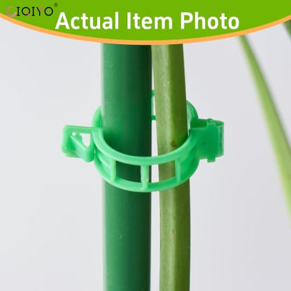 Plant Support Clips,Plastic Clips for Securing Plants,Tomato Vine Clips,Plant Fixing Clips,Garden Clips for Climbing Plants,Grape and Vine Vegetables (100, Light Green) - color: Light Green
