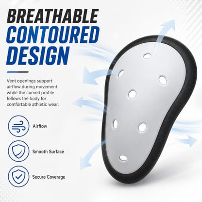 VOSAREA 3pcs Groin Cup for Men, EVA and PE Athletic Cup Groin Protector for Boxing, Football, Kickboxing, Martial Arts, Training and Outdoor Sports