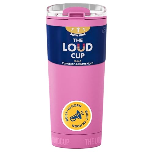 The LoudCup 16 oz 2-in-1 Water Bottle & Noisemaker, Panther Pink - color: Panther Pink, size: 16 Ounces