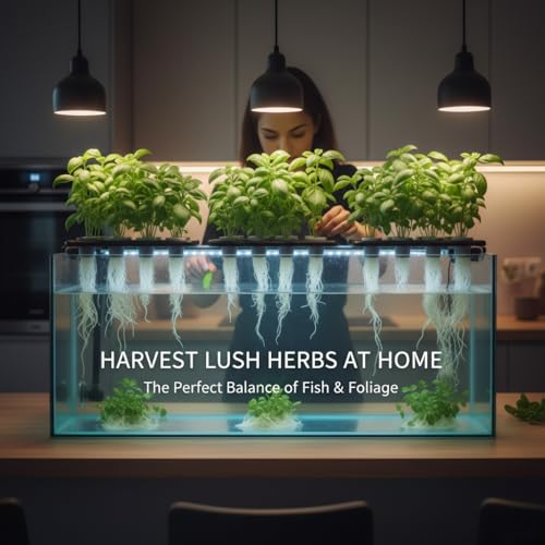 Multi-positional Aquarium Plant Holder Top Hanging Fish Tank Plant Holders Fits up to Fish Tank of Any Size ，8 Planting Spots, with 8 Sets of Baskets