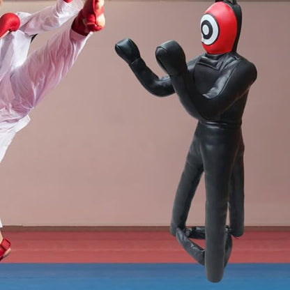 Qianly Grappling Dummy Punching Dummy Unfilled Multipurpose Adults Practical Training Equipment Punching Bag for Karate, 170cm