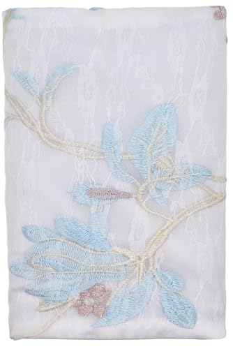 BLBMH 6x9 Book Cover | Handmade Fixed Size Non-Stretch Fabric Sleeve Protector with Bookmark | Washable for Paperback Bible Journal | Student Teacher Gift - Embroidered Magnolia - color: Magnolia