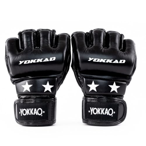 YOKKAO MMA Gloves - Ground Pro and Sparring | Layered Foam Padding | Produced at YOKKAO Factory, Thailand | Grappling, Striking, Ground-and-Pound | S/M-L/XL - color: Black MMA Pro, size: Large-X-Large