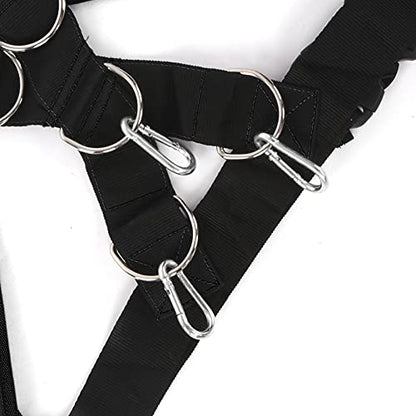 Weight Bearing Shoulder Strap Pulling Sled Harness Vest Bands with Pulling Strap Speed Chute Harness Football Workout Equipment