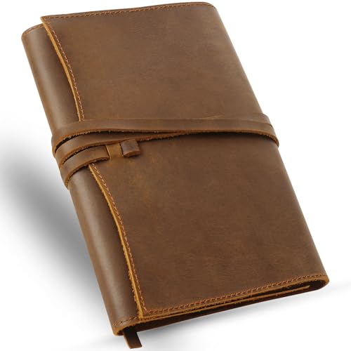 Jack&Chris Leather Bible Cover, Leather Book Cover for Men and Women, Bible Holder Strap Bible Cover Gifts, JC61-8L