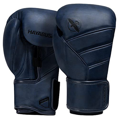 Hayabusa T3 LX Leather Boxing Gloves | Leather Boxing Gloves, Training Gloves Men and Women, Sparring Gloves, Heavy Bag Gloves, 16oz Boxing Gloves, Muay Thai Gloves - color: Indigo, size: 16oz