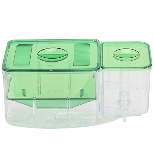 Aquarium Fish Breeding Box, Double - Layer Isolation Incubator for Small Fish Shrimp, Newborn Fry Spawning Nursery with Insert Tray for Betta Guppies Clownfish