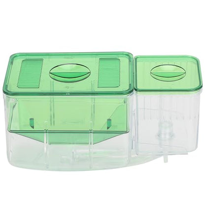 Aquarium Fish Breeding Box, Double - Layer Isolation Incubator for Small Fish Shrimp, Newborn Fry Spawning Nursery with Insert Tray for Betta Guppies Clownfish