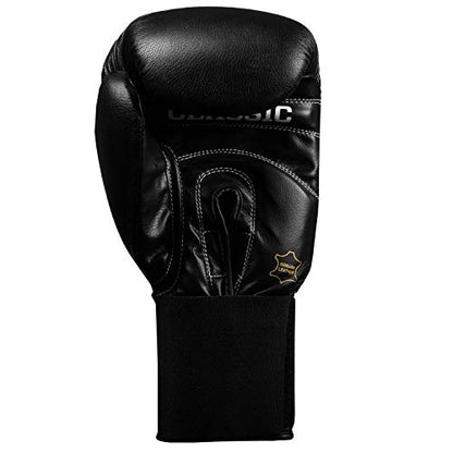 Title Classic Leather Elastic Training Gloves 2.0 - color: Black, size: 14 oz
