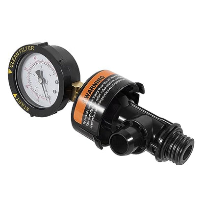 98209800 High Flow Manual Relief Valve/Air Relief Manual Valve Assembly with Pressure Gauge, Replacement for Pool and Spa Filter (1 PACK-98209800) - style: 1 PACK-98209800