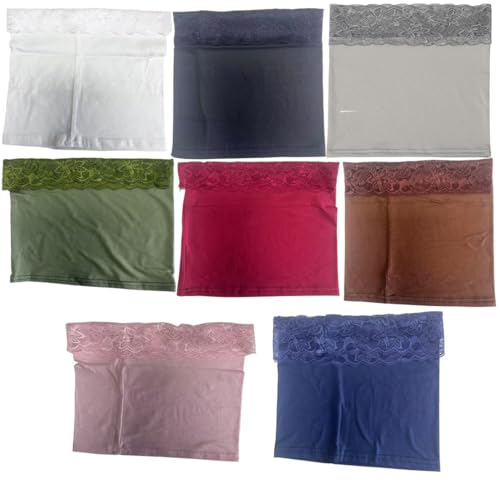 8Pcs Front&Back Inner Hijab Caps Women Under Hijab Beanie Stretchy Breathable Undercap Tube Bonnet
