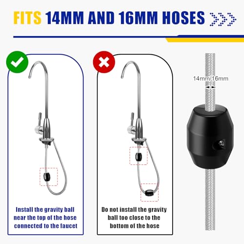 LemonRoad 2 Pack 18.34oz/ 1.15lb Universal Pull Down Faucet Hose Weight Ball Kitchen Sink Pull out Sprayer Hose Gravity Ball Replacement Part