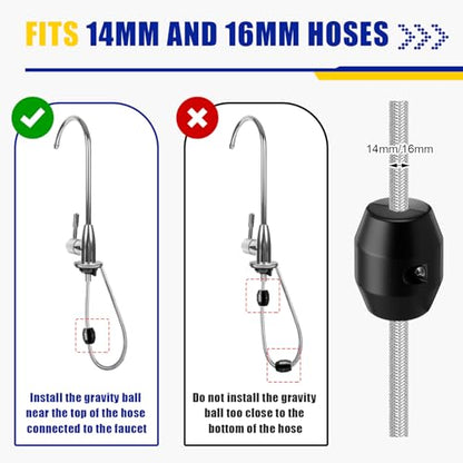 LemonRoad 2 Pack 18.34oz/ 1.15lb Universal Pull Down Faucet Hose Weight Ball Kitchen Sink Pull out Sprayer Hose Gravity Ball Replacement Part