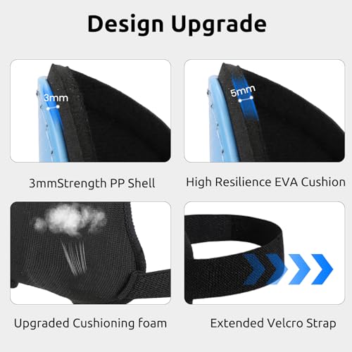 Shin Guards Soccer Youth Kids - Shin Guard for Toddler Boys Girls Teenagers 2-18 Years Old with Ankle Sleeves Protection - Football Shin Pads Equipment with Adjustable Strap - color: Blue, size: X-Small
