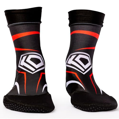 KO Sports Gear Grip Socks for Wrestling, BJJ & MMA, Closed-Toe Non-Slip Socks with Rubber Sole for Mats, Yoga, Home, Hospital - size: 10-11