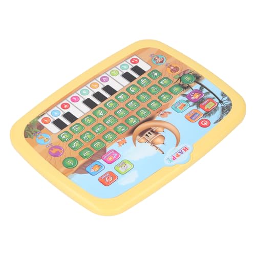 Intelligent Arabic Learning Reading Machine, Educational Toy with 28 Alphabet Words & 10 Numbers, Electronic Arabic Learning Book (Yellow) - color: Yellow