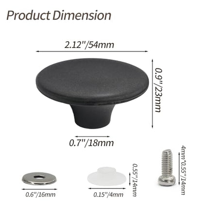 Dutch Oven Knob, Black Lid Knob Replacement, 4pcs | for Enameled Ceramic Cast Iron Dutch Oven Pot Lid, Pan Lid Handle - color: Black-4pcs