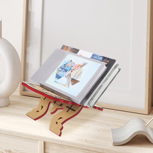 Quran Stand Holder Craftsmanship Multi-Functional Book Stand for Islamic Books Prayer Texts and Music Scores for Home Reading and Learning