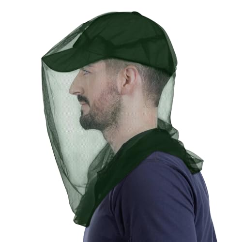 South to East Mosquito Head Net for Insect 2 Pack, Fly & Bug Protection | Ultra Large & Long, Extra Fine Holes for Camping, Hiking, Fishing, Gardening, Safari, Fits All Hats, Green - color: Green